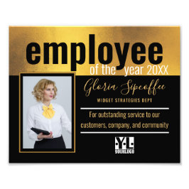 年内の写真賞の証明書の従業員 フォトプリント           