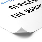 年内の警察官シンブルーライン従業員 ポスター (角)