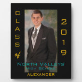 年名及び学名の付いた卒業写真 フォトプラーク (正面)