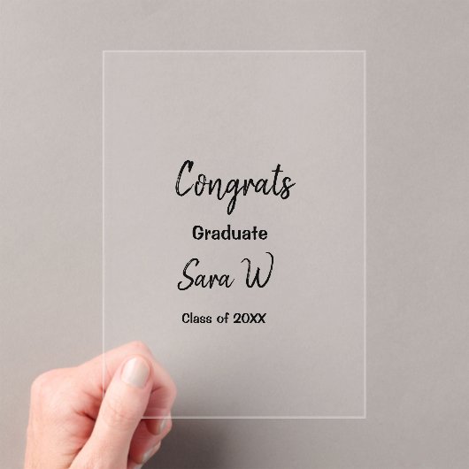 年名学校の列の追加の祝いクラス アクリル招待状 (インサイチュ (ポータブル))