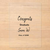 年名学校の列の追加の祝いクラス アクリル招待状 (正面)