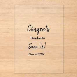 年名学校の列の追加の祝いクラス アクリル招待状