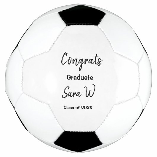 年名学校の列の追加の祝いクラス サッカーボール (正面)