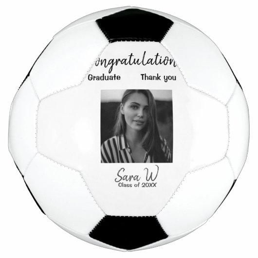 年名学校の列の追加の祝いクラス サッカーボール (正面)