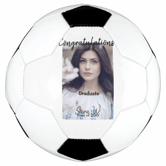 年名学校の列の追加の祝いクラス サッカーボール (正面)