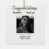 年名学校の列の追加の祝いクラス セラミックオーナメント (裏面)