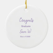 年名学校の列の追加の祝いクラス セラミックオーナメント (裏面)