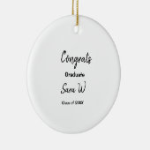 年名学校の列の追加の祝いクラス セラミックオーナメント (右)