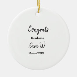 年名学校の列の追加の祝いクラス セラミックオーナメント