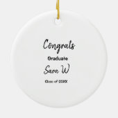 年名学校の列の追加の祝いクラス セラミックオーナメント (裏面)