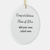 年名学校の列の追加の祝いクラス セラミックオーナメント (右)
