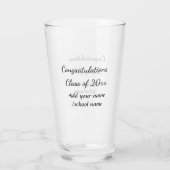 年名学校の列の追加の祝いクラス タンブラーグラス (裏面)