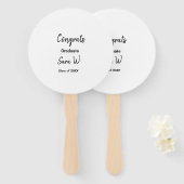 年名学校の列の追加の祝いクラス ハンドファン (正面&裏面)