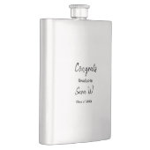 年名学校の列の追加の祝いクラス フラスク (右)