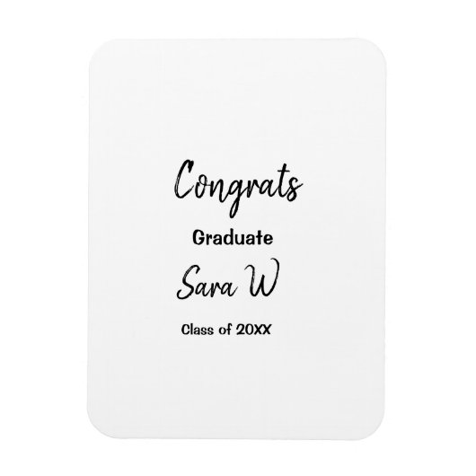 年名学校の列の追加の祝いクラス マグネット (縦)