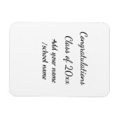 年名学校の列の追加の祝いクラス マグネット (横)