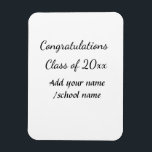 年名学校の列の追加の祝いクラス マグネット<br><div class="desc">デザイン</div>