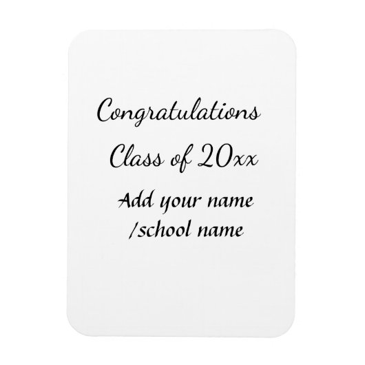 年名学校の列の追加の祝いクラス マグネット (縦)