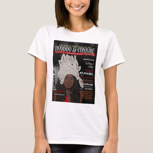 年四回Hoodoo、呪文で呼び出して下さい Tシャツ (正面)