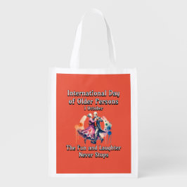 年国際的齢の者の日。おもしろい エコバッグ