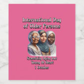 年国際的齢の者の日。10月 ワインラベル (シングルラベル)