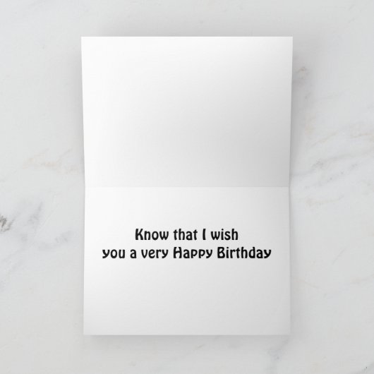 年寄りの小人は、年寄りの大人には望まないハッピーバースデー カード (内部)