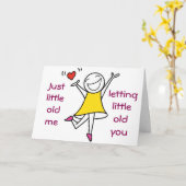 年寄りの小人は、年寄りの大人には望まないハッピーバースデー カード (黄色い花)