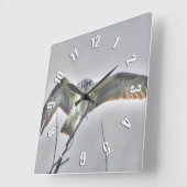 年少のミサゴの魚ワシの野性生物の写真の時計 スクエア壁時計 (傾斜)