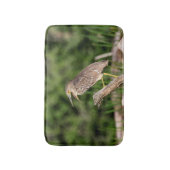 年少の黒によって戴冠させる夜鷲 バスマット (正面縦)