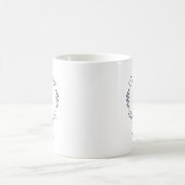 年度ベスト ネイビー タイポグラフィー 卒業 コーヒーマグカップ (中央)