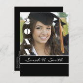 年度卒業招待状の入力クラス インビテーションポストカード (正面/裏面)