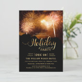 年度末エレガント花火企業のホリデーパーティー 招待状 (スタンド正面)