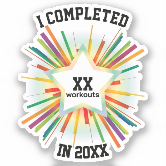 年度末トレーニング集計（レインボー） シール (正面)