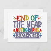 年度末2024年度学校最終日 ポストカード (正面/裏面)