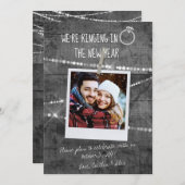 年明けのモノクログレー鳴り響き日付を保存 (正面/裏面)