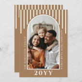 年明けモダンの応援フォトカードメッセージ背面 シーズンカード (正面/裏面)