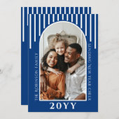 年明けモダンの応援フォトカードメッセージ背面 シーズンカード (正面/裏面)