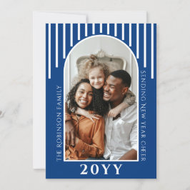 年明けモダンの応援フォトカードメッセージ背面 シーズンカード