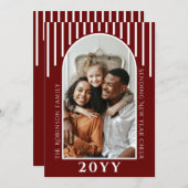 年明けモダンの応援フォトカードメッセージ背面 シーズンカード (正面/裏面)