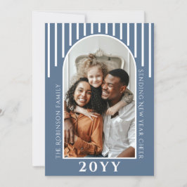 年明けモダンの応援フォトカードメッセージ背面 シーズンカード