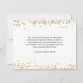 年明けモダンの金ゴールド写真 ノートカード (裏面)