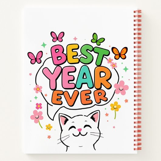 年最高のを越えた喜びと高揚のデザイン ノートブック (裏面)