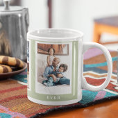 年最高の年の家族の写真シンプルコラージュのセージ コーヒーマグカップ