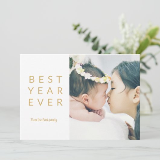 年最高の毎の休日の写真カード 招待状 (スタンド正面)