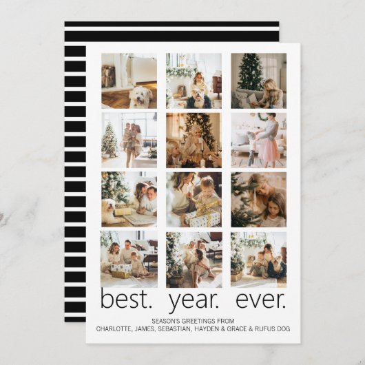 年最高の間の写真クリスマスパーソナライズされた シーズンカード (正面/裏面)
