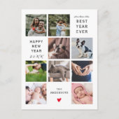 年最高の間モダン写真コラージュ シーズンポストカード (正面)