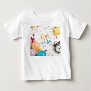 「年末お祝いTシャツ。 ベビーTシャツ