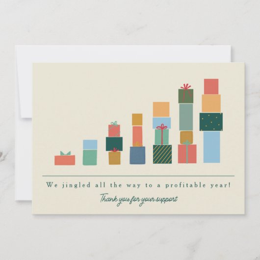 年末のオフィスギフト チャート ホリデーシーズン シーズンカード (正面)