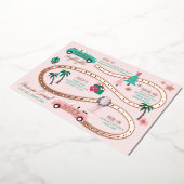 年末のハイライト熱帯クリスマスレッツ転が 箔シーズンカード (回転した状態)