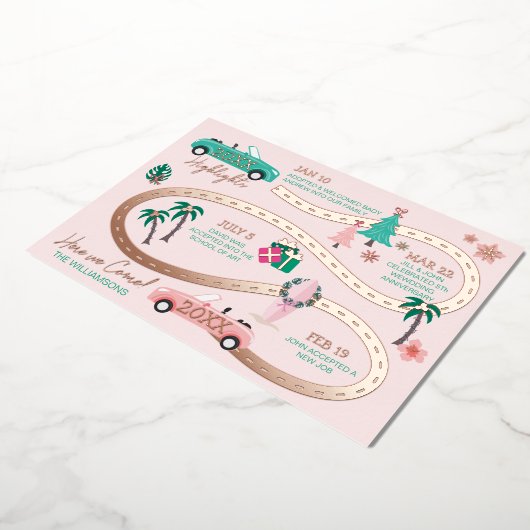 年末のハイライト熱帯クリスマスレッツ転が 箔シーズンカード (回転した状態)